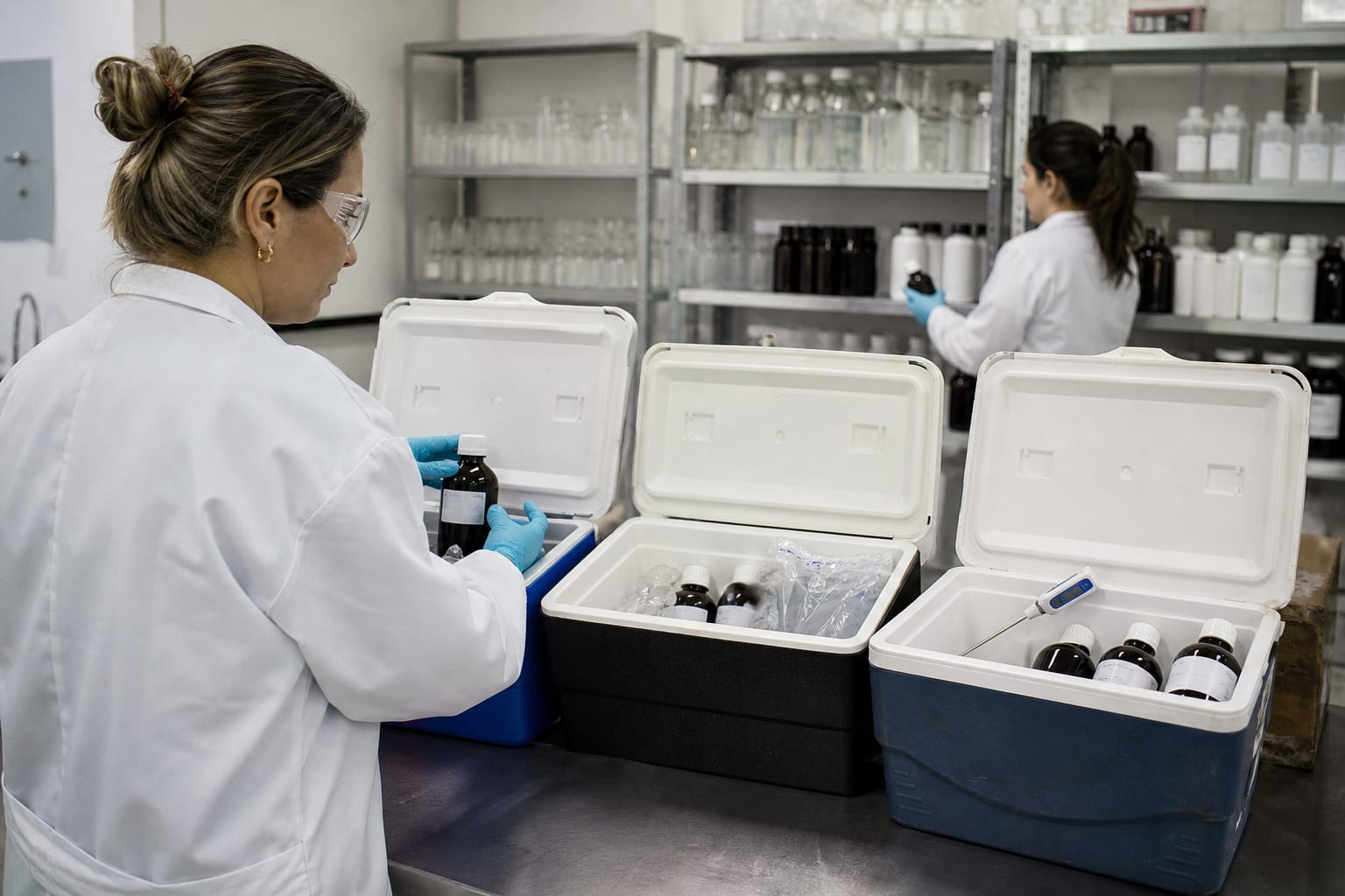 Atendimento em balcão de protocolo de repartição pública, com servidora e homem entregando uma pasta de documentos.